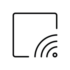 Black line icon for stream