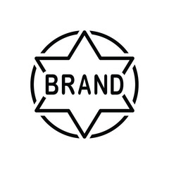 Black line icon for brand