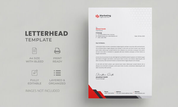 Letterhead Template | Editable Letterhead Design
