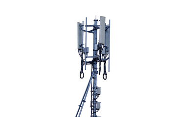 Telecommunication tower of 4G and 5G cellular. Base Station or Base Transceiver Station. Wireless...