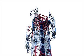 Telecommunication tower of 4G and 5G cellular. Macro Base Station. 5G radio network...