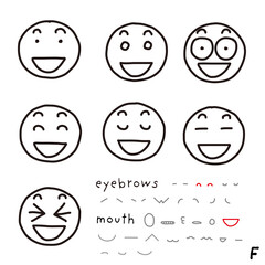 hand-drawn facial expression icon_02_f