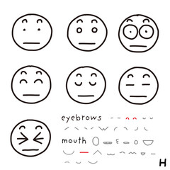 hand-drawn facial expression icon_02_h