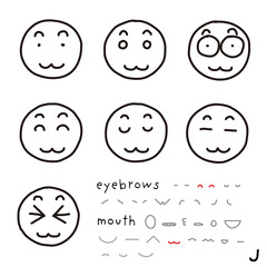 hand-drawn facial expression icon_02_j