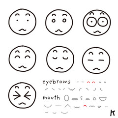 hand-drawn facial expression icon_02_k