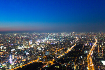Fototapeta na wymiar 大阪市街地夜景