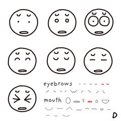 hand-drawn facial expression icon_03_d