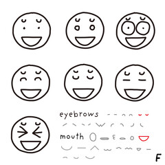 hand-drawn facial expression icon_03_f