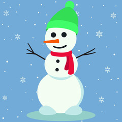 snowman in the snow