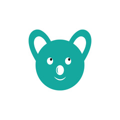 pin drawing of cute animal face cartoon color illustration design vector