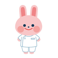 医療分野で使えるうさぎのイラスト素材