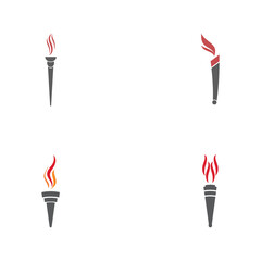 Set Torch  Logo Template vector symbol