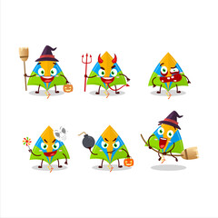 Halloween expression emoticons with cartoon character of kite