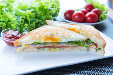 Bacon, Lettuce, and Tomato BLT Sandwich.