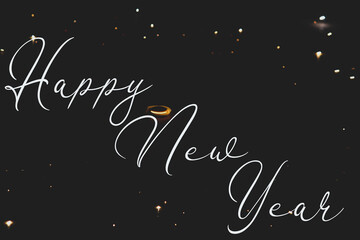 Fototapeta na wymiar Illustration of Happy new year wish card greeting poster message