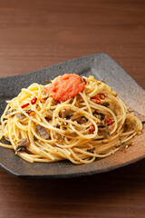 明太子と高菜のスパゲッティ