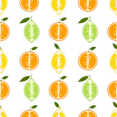 Fresh Lemon, Lime and Orange,slices.