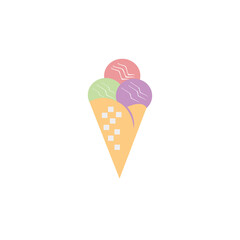 Ice Cream Summer Icon Clipart Vector Design 