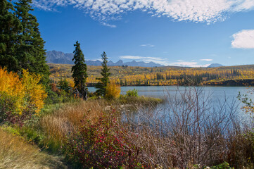 Talbot Lake on a Sunny Autumn Day