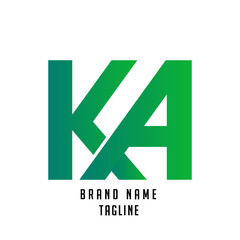 KA initials logo, name initials logo, company initials logo, person initials logo.