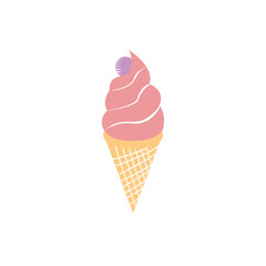 Ice Cream Summer Icon Clipart Vector Design 