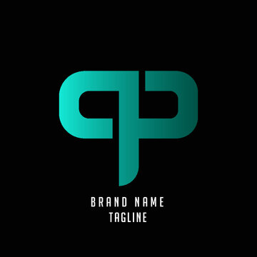 CP initials logo, name initials logo, company initials logo, person initials logo.