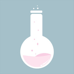 Chemical reaction in a glass round bottom flask