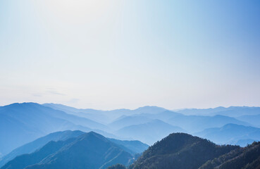 玉置神社から見た山々の風景