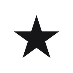 Clasic star Icon Vector. Flat black pictogram. Illustration symbol.