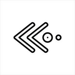 Obraz premium Black line icon for previously