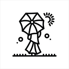 Black line icon for art