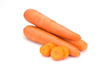 The carrot on white background