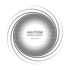 Abstract vector graphic element , halftone frame , for web design, presentation, business card, invitation, poster, cover, landing page.