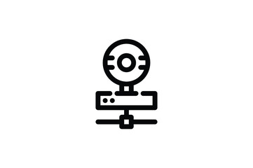 Hosting Outline Icon - Webcam Server