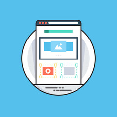 
Mobile app development flat design icon 
