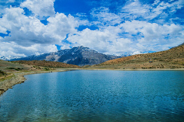 Dankar lake on a cloudy day