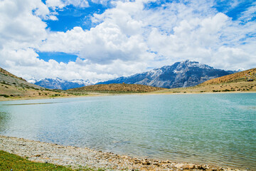 Dankar lake on a cloudy day