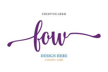 FOW lettering logo is simple, easy to understand and authoritative