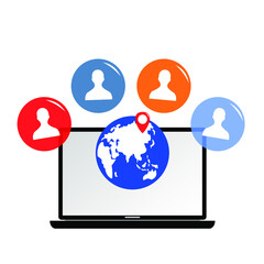 laptop and map navigation