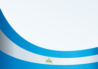 Flag of Nicaragua, Republic of Nicaragua, template for the award, an official document with the flag and the symbol of Nicaragua