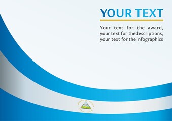 Flag of Nicaragua, Republic of Nicaragua, template for the award, an official document with the flag and the symbol of Nicaragua