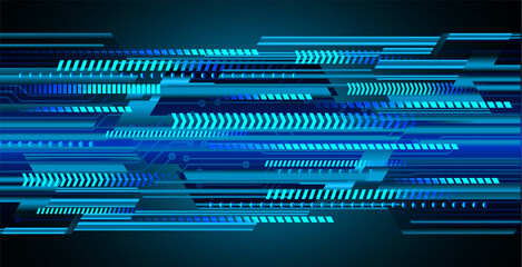 Blue cyber circuit future technology concept background