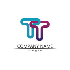 T letter, T logo vector font alphabet design and icon T