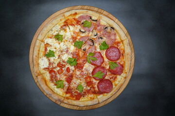 pizza with salami