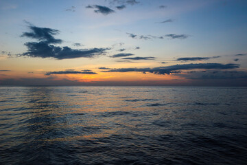Sunset in the sea