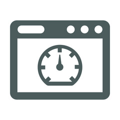 Application, browser, page speedometer icon. Vector graphics