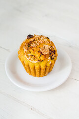 Ginger cake with nuts and lemon