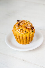 Ginger cake with nuts and lemon