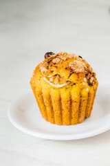 Ginger cake with nuts and lemon