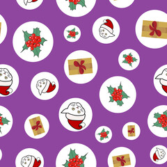 Cute seamless pattern for Christmas